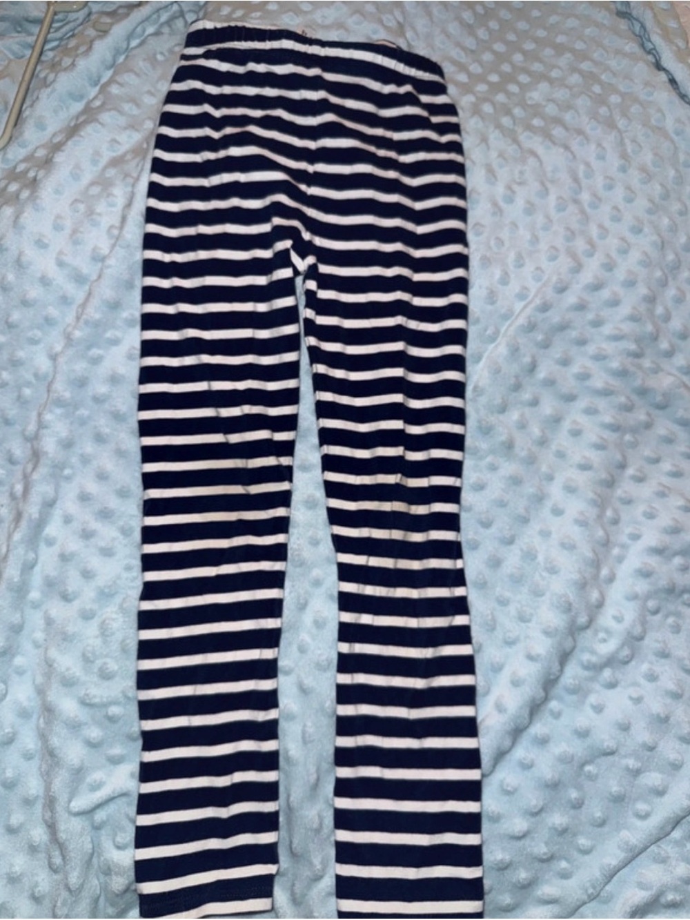 Cat & Jack Navy and White Striped Leggings
